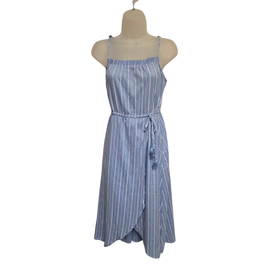 Morrisday The‎ Label Striped Sundress Casual Summer Dress with Tie Size M